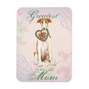 Borzoi Heart Mum Magnet