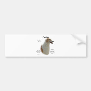 Borzoi History Design Bumper Sticker