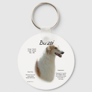 Borzoi History Design Key Ring