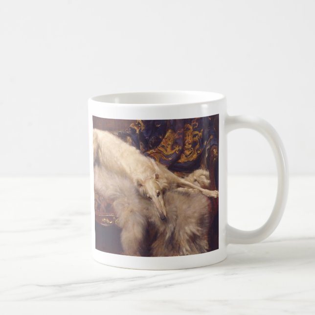 Borzoi Lounging Coffee Mug (Right)