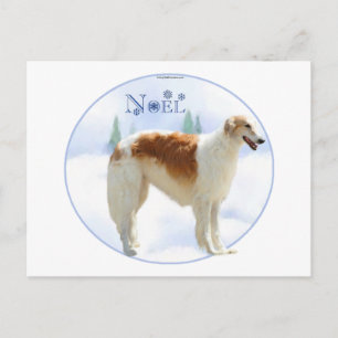 Borzoi Noel Holiday Postcard