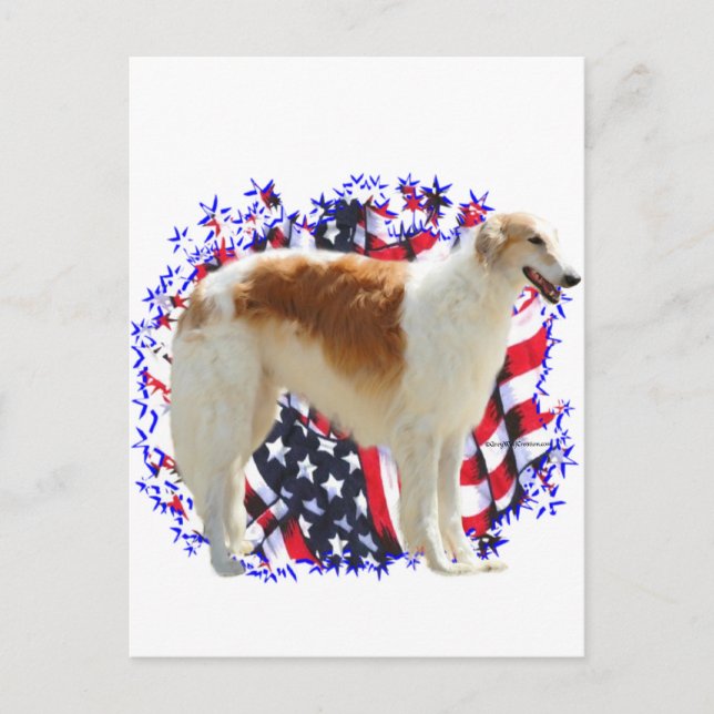 Borzoi Patriot Postcard (Front)