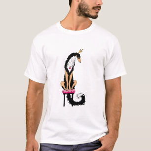 Borzoi Princess Black and Tan T-Shirt