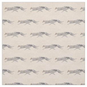 Borzoi Russian Wolfhound Dog Art Fabric