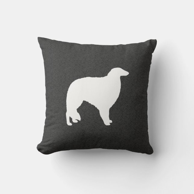 Borzoi Silhouette Cushion (Front)
