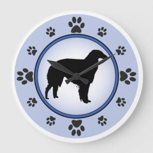 Borzoi Silhouette Large Clock