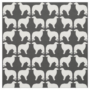 Borzoi Silhouettes Pattern Fabric