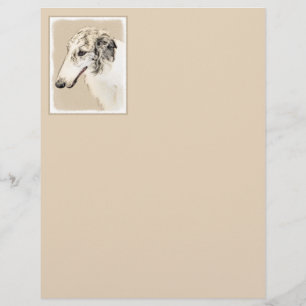 Borzoi (Silver Brindle) Painting Original Dog Art