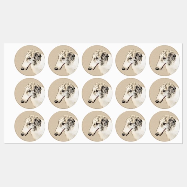 Borzoi (Silver Brindle) Painting Original Dog Art (Sheet)