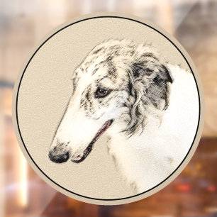 Borzoi (Silver Brindle) Painting Original Dog Art