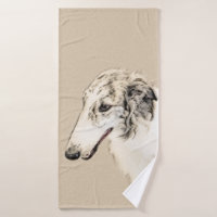 Borzoi (Silver Brindle) Painting Original Dog Art