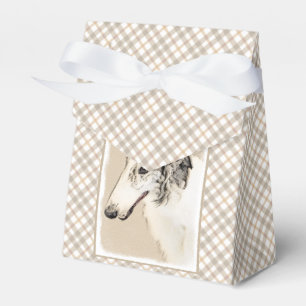 Borzoi (Silver Brindle) Painting Original Dog Art Favour Box