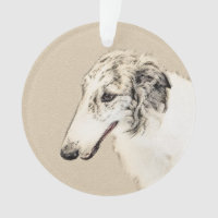 Borzoi (Silver Brindle) Painting Original Dog Art