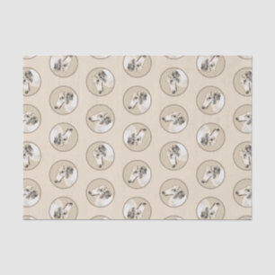 Borzoi Silver Brindle Painting Wolfhound Dog Art Tissue Paper