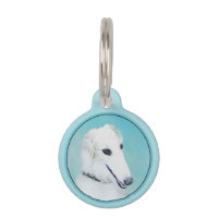 Borzoi (White) Painting - Cute Original Dog Art