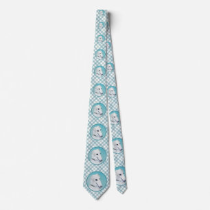 Borzoi (White) Painting - Cute Original Dog Art Tie