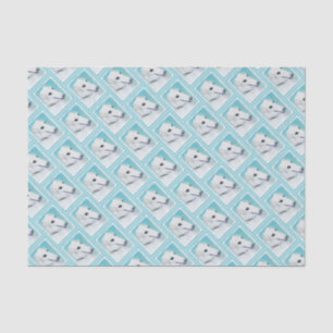 Borzoi (White) Painting - Cute Original Dog Art Tissue Paper