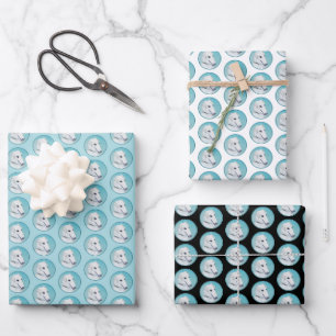Borzoi (White) Painting - Cute Original Dog Art Wrapping Paper Sheet