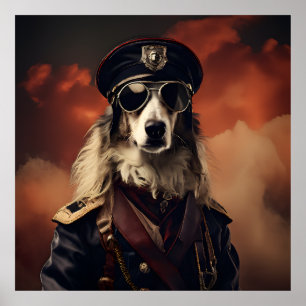 Borzoi WWI Vintage Aviator Poster