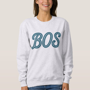 BOS Boston Airport Code – Retro Travel & Aviation  Sweatshirt