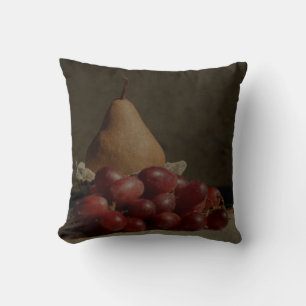 Bosc Pear and Grapes - Old World Stills Series Cushion