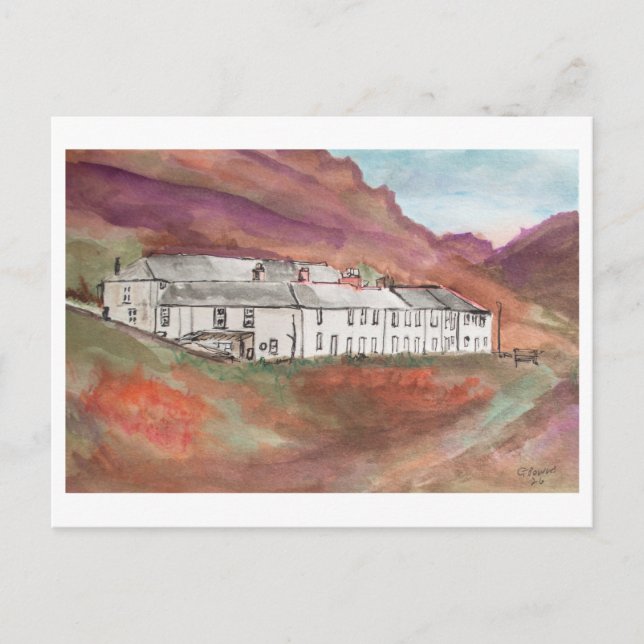 Boscastle Cornwall Landscape – Coastal Art Postcard (Front)