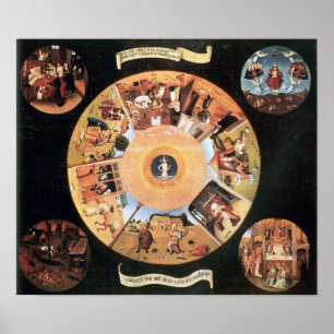 Bosch-Table with scenes of the seven deadly sins Poster