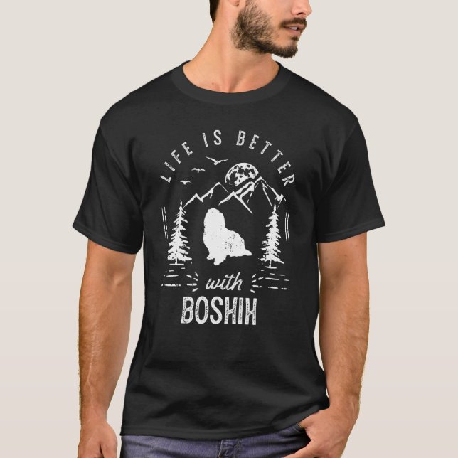 BoShih Life Better Mum Dad Dog T-Shirt (Front)