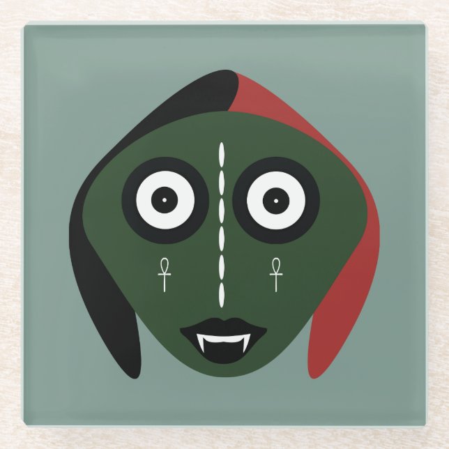 Bosigo Green Glass Coaster (Front)