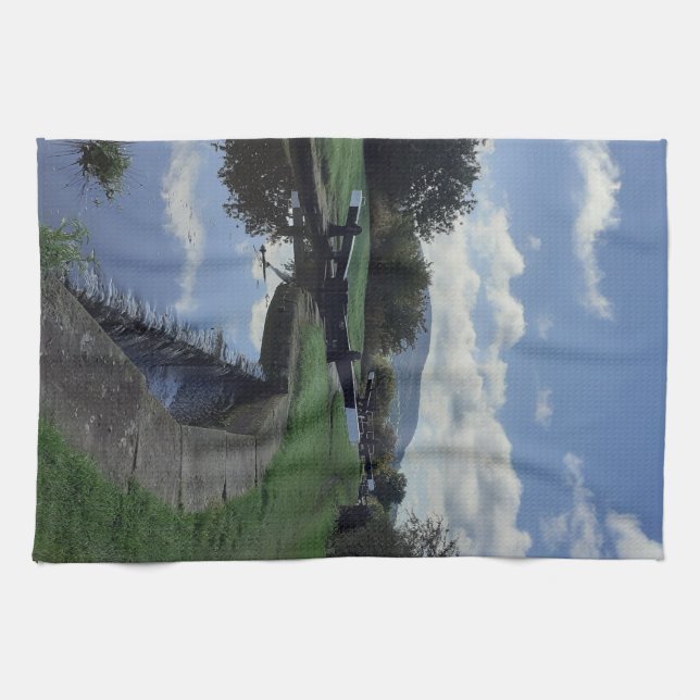 Bosley Canal Locks. Tea Towel (Horizontal)