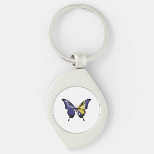 Bosnia And Herzegovina Butterfly Flag Sticker Key Ring