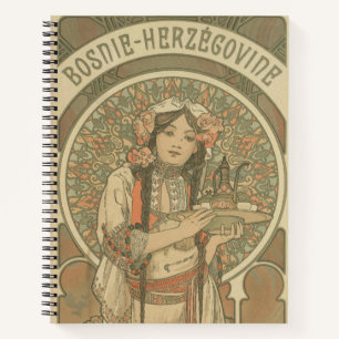 Bosnia and Herzegovina by Alphonse Mucha (1900) Notebook
