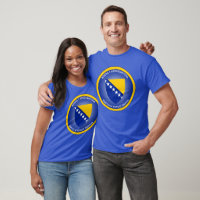 Bosnia and Herzegovina Coat of Arms Circle Shape