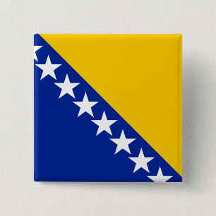 Bosnia and Herzegovina Flag 15 Cm Square Badge