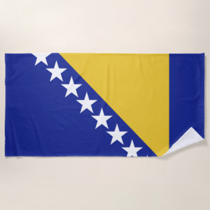 Bosnia and Herzegovina flag Beach Towel