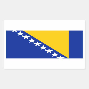 Bosnia and Herzegovina Flag Bosnian//Herzegovinian Rectangular Sticker