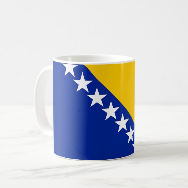 Bosnia and Herzegovina Flag Coffee Mug (Front Left)