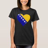 Bosnia and Herzegovina Flag Heart Love