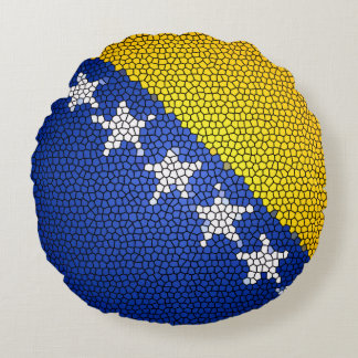 Bosnia and Herzegovina Flag Patriotic Home Decor Round Cushion