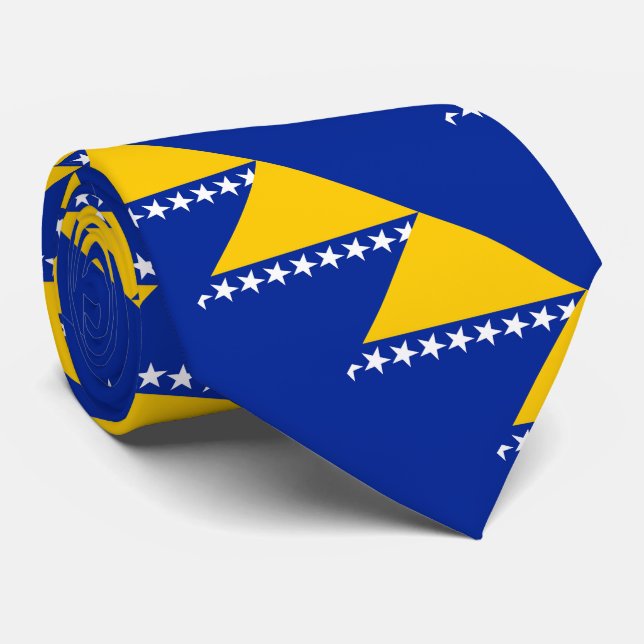 Bosnia and Herzegovina Flag Tie (Rolled)