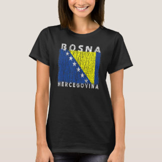 Bosnia and Herzegovina Flag Used Look  For Bosnian T-Shirt