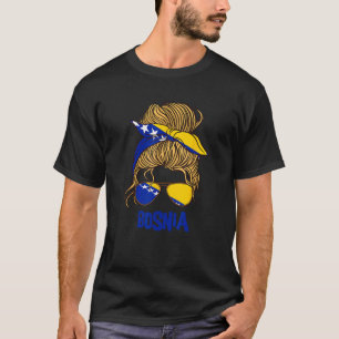 Bosnia and Herzegovina For Girl Bosnian Flag for W T-Shirt