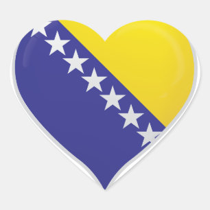 bosnia and herzegovina love flag pride heart sticker
