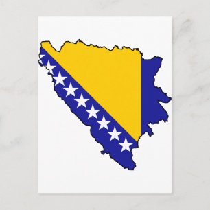 Bosnia and Herzegovina map BA Postcard