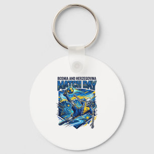 Bosnia and Herzegovina Match Day Skeleton Striker  Key Ring