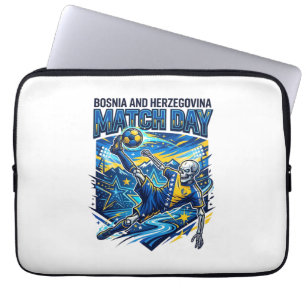 Bosnia and Herzegovina Match Day Skeleton Striker  Laptop Sleeve