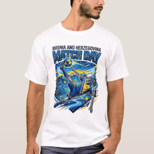 Bosnia and Herzegovina Match Day Skeleton Striker T-Shirt