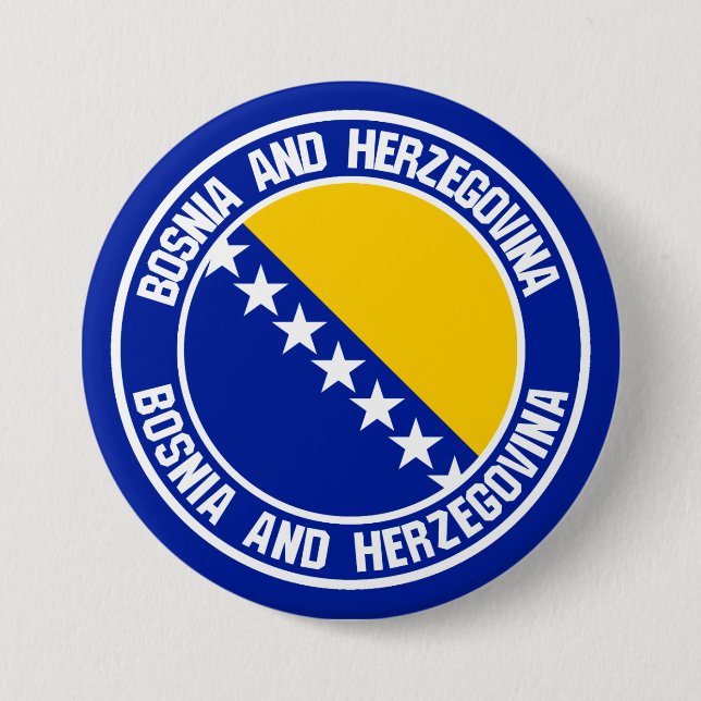 Bosnia and Herzegovina Round Emblem 7.5 Cm Round Badge (Front)