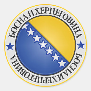 Bosnia and Herzegovina Round Emblem Classic Round Sticker