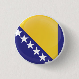 Bosnia and Herzegovina  Round Icon Flag 3 Cm Round Badge